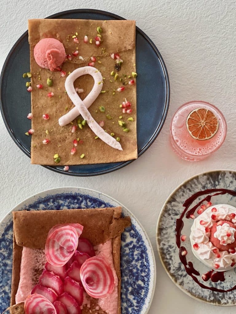 Menu Octobre Rose solidaire à la Crêperie Le Nazaire sur le port de Saint-Nazaire