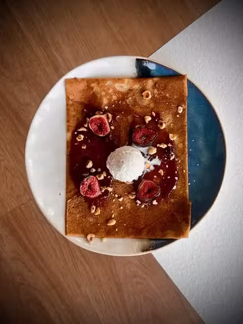 Crêpe aux figues proposée au Nazaire en septembre 2025